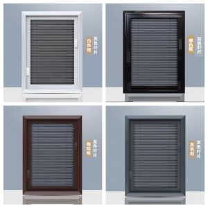 Magnetically controlled insulating glass with built-in blinds